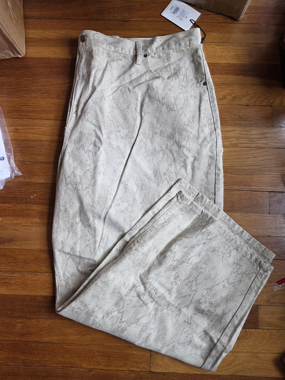 Womens KBB Tan Snake-Print Chinos